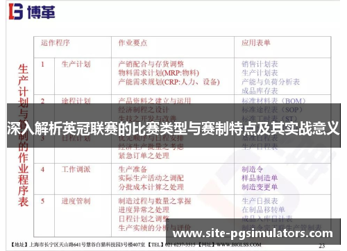 深入解析英冠联赛的比赛类型与赛制特点及其实战意义